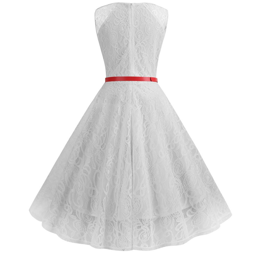 Vestido Trapecio Vintage Blanco