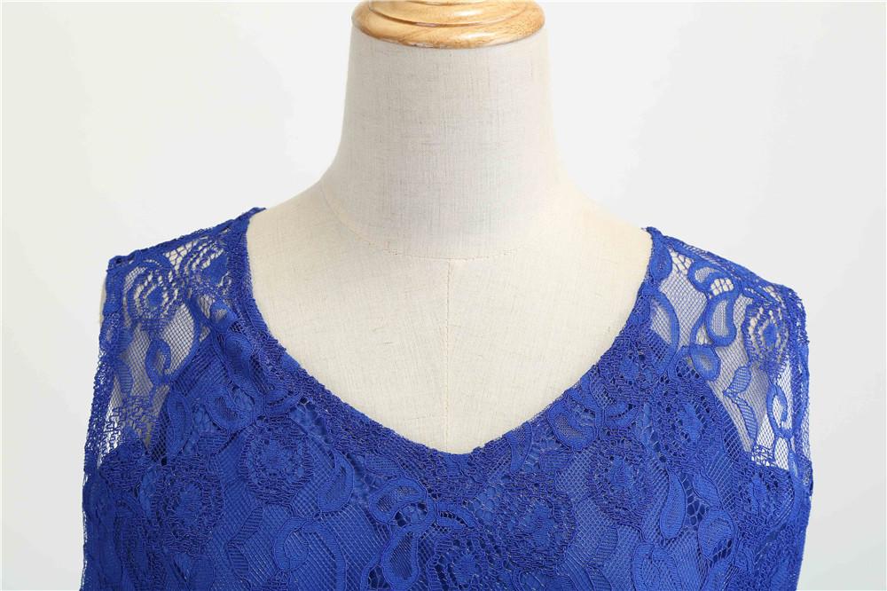 Vestido Trapecio Vintage Azul