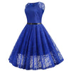Vestido Trapecio Vintage Azul