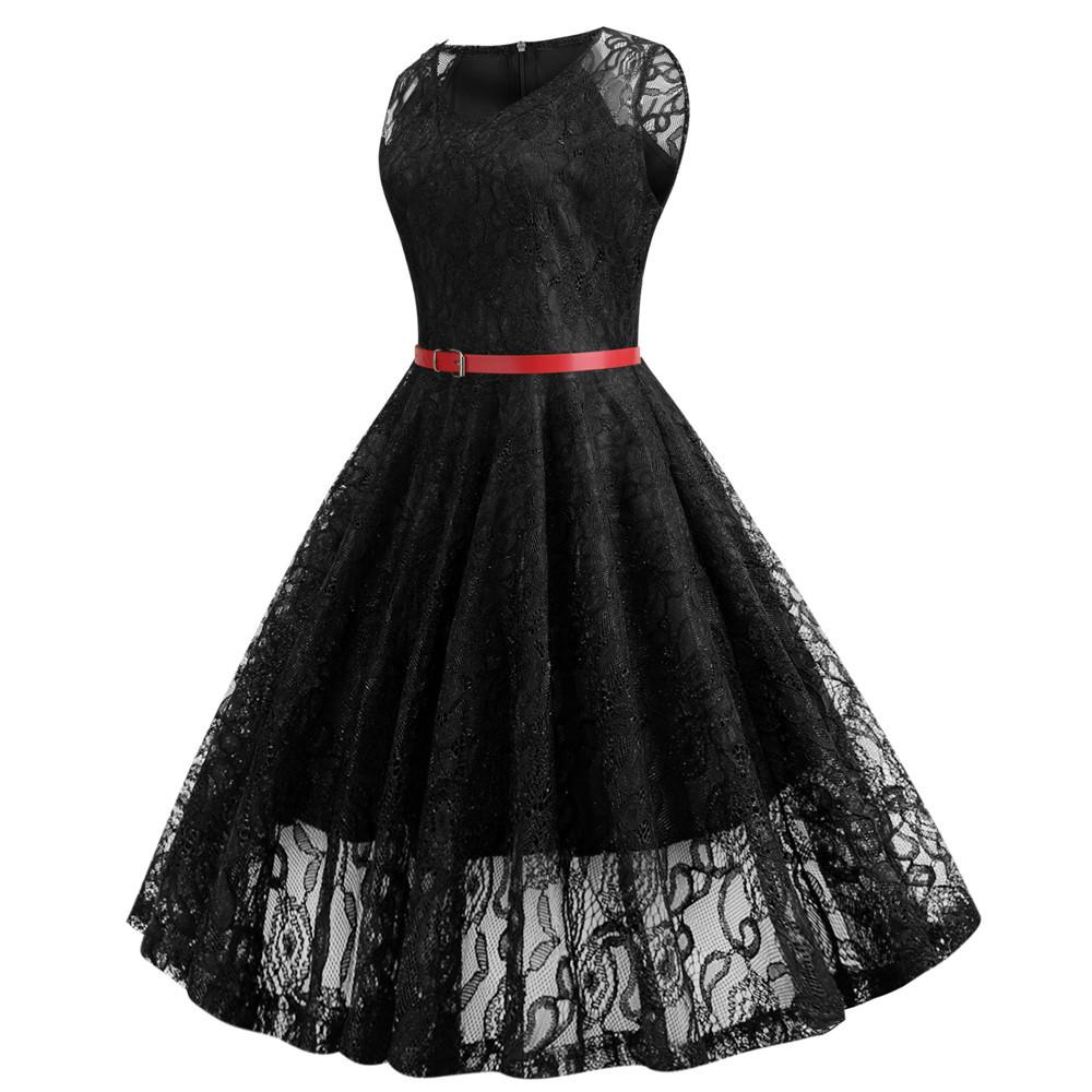 Vestido Trapecio Vintage Negro