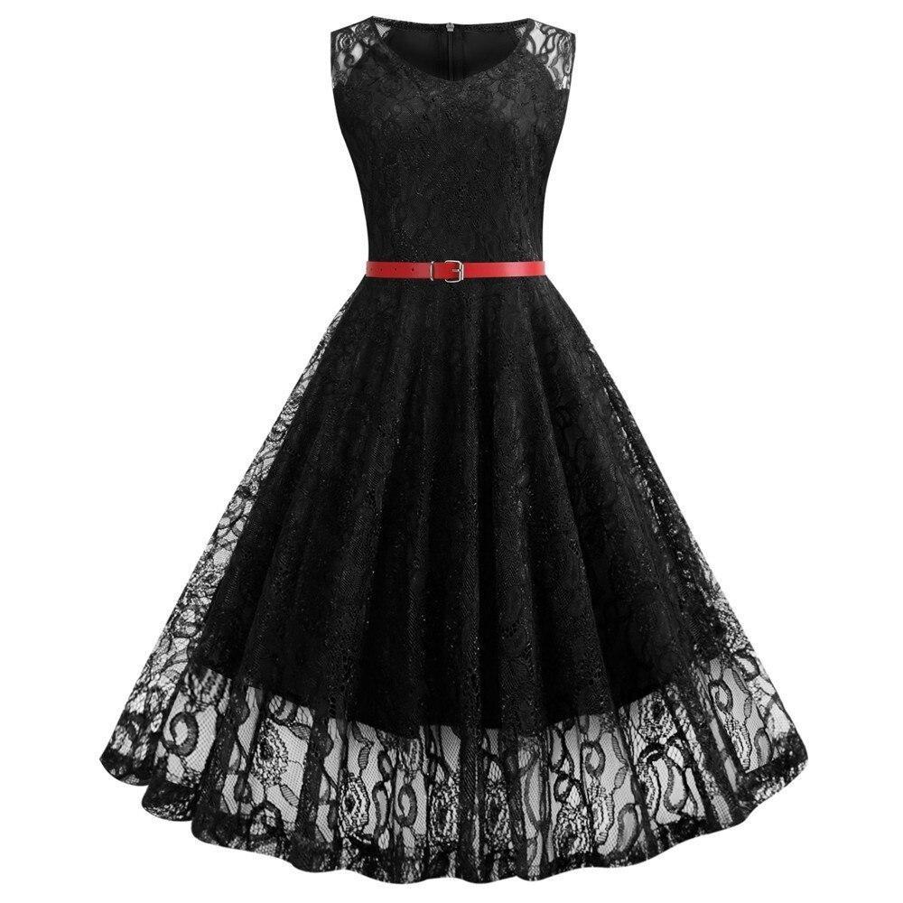 Vestido Trapecio Vintage Negro