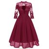 Vestido Vintage De Gasa Burdeos
