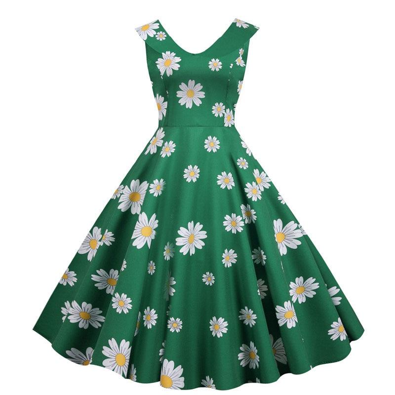 Vestido Vintage 50s Verde