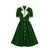 Vestido Vintage Verde Con Cuello Blanco