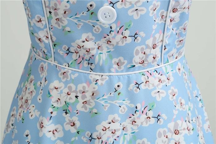 Vestido Vintage 1950 Azul Cielo