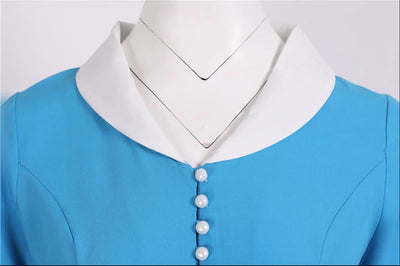 Vestido Vintage 50s Azul Cielo