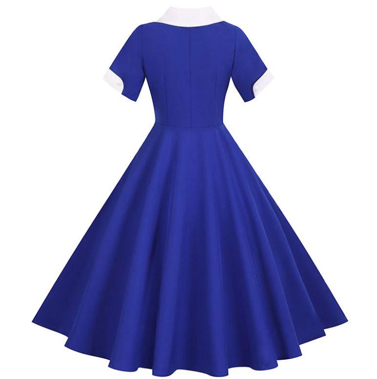 Vestido Vintage 50s Azul