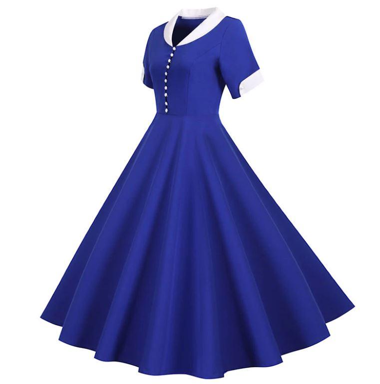 Vestido Vintage 50s Azul