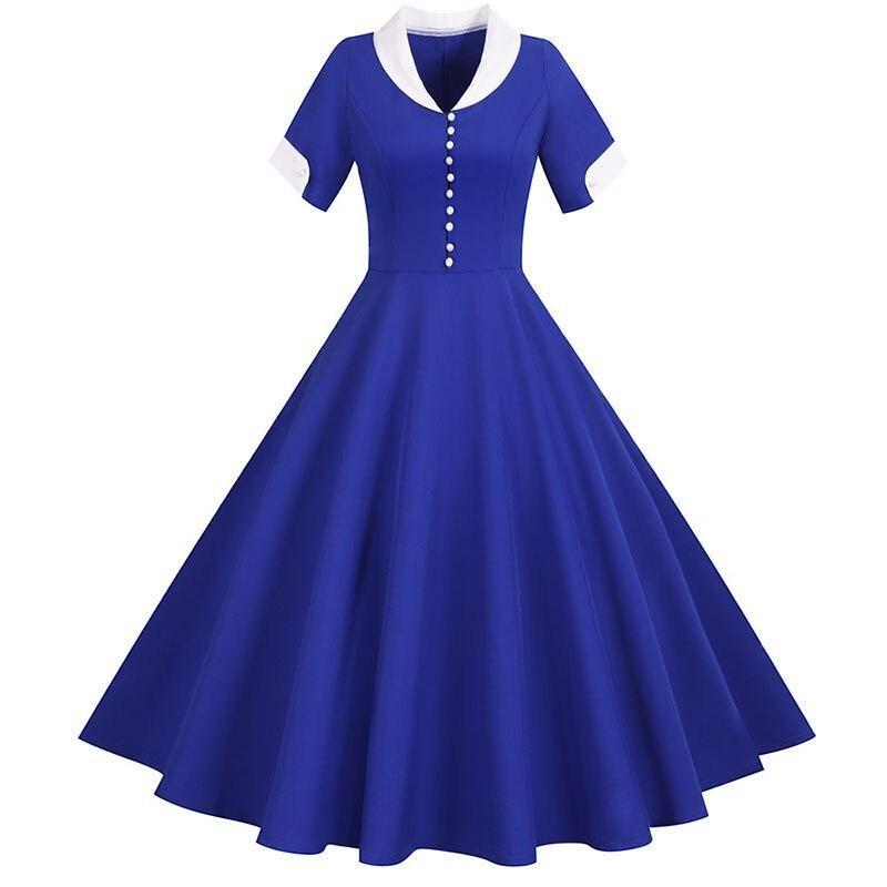 Vestido Vintage 50s Azul