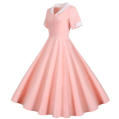 Vestido Vintage 50s Rosa