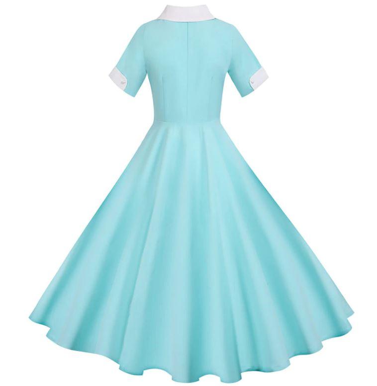 Vestido Vintage 50s Turquesa