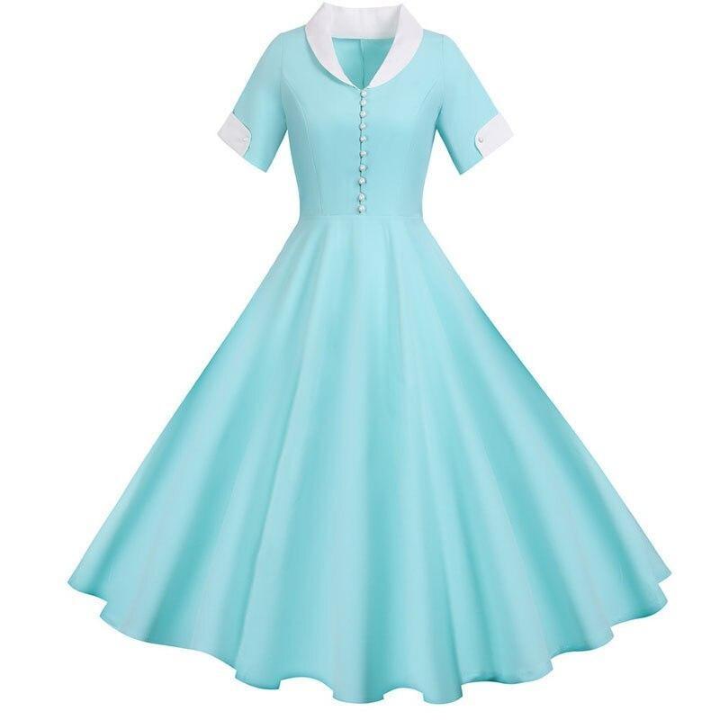 Vestido Vintage 50s Turquesa