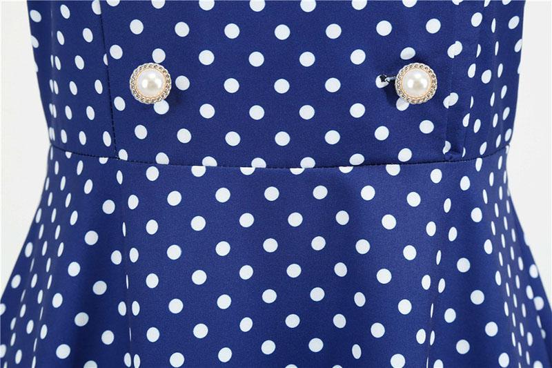 Vestido Azul Glamoroso De Los Años 50