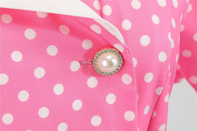Vestido Rosa De Vuelo De Los Años 50
