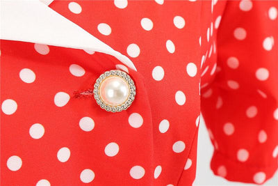 Vestido Años 50 Rojo Y Blanco