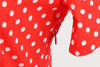 Vestido Años 50 Rojo Y Blanco