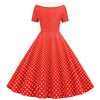 Vestido Años 50 Rojo Y Blanco