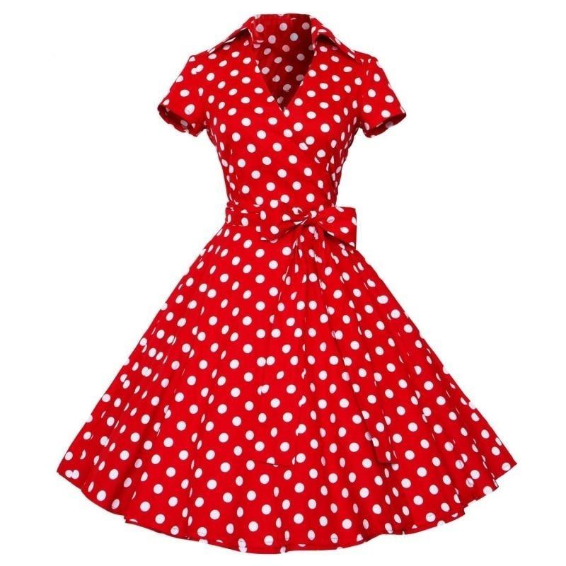 Vestido Vintage 50s Rojo