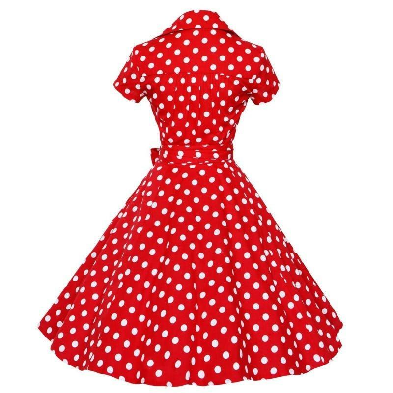 Vestido Vintage 50s Rojo