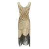 Vestido Vintage 1920s Beige Negro