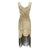 Vestido Vintage 1920s Beige Negro