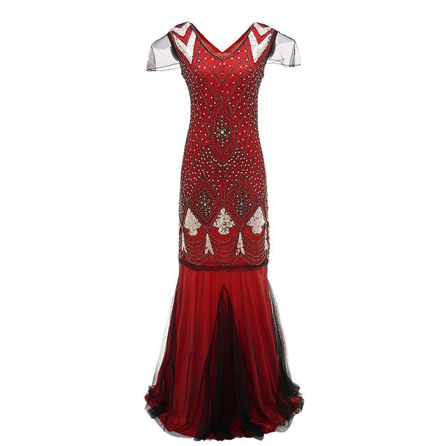 Vestido Charleston Vintage Años 20 Rojo