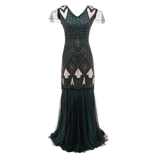Vestido Charleston Vintage 1920s Verde