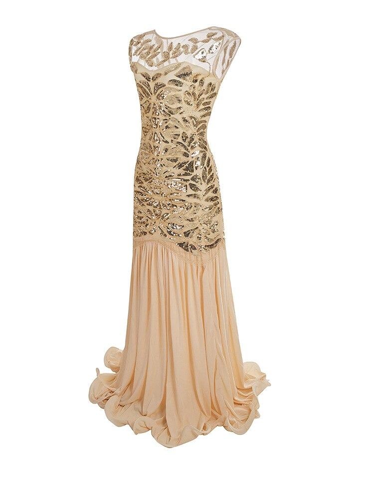 Vestido Flapper Vintage 1920s Beige