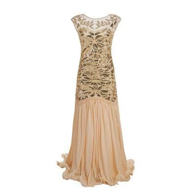 Vestido Flapper Vintage 1920s Beige