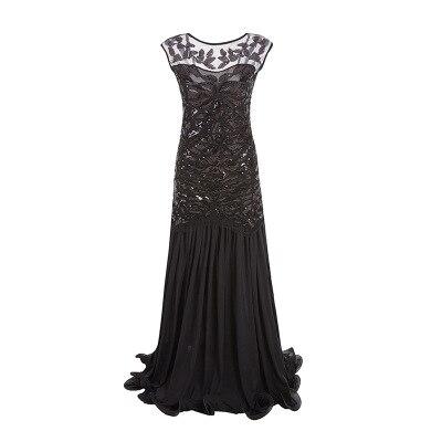 Vestido Flapper Vintage 1920s Negro