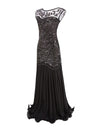 Vestido Flapper Vintage 1920s Negro