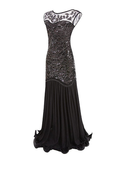 Vestido Flapper Vintage 1920s Negro