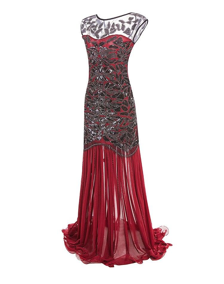 Vestido Flapper Vintage 1920s Rojo