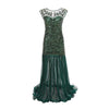 Vestido Flapper Vintage Años 20 Verde