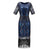 Vestido Largo Azul Vintage Gatsby De Los Años 20