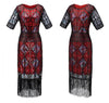 Vestido Largo Rojo De Gatsby De La Década De 1920
