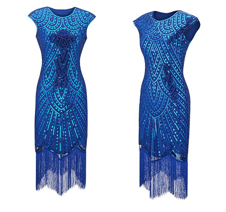 Vestido Azul 20s Talla Grande