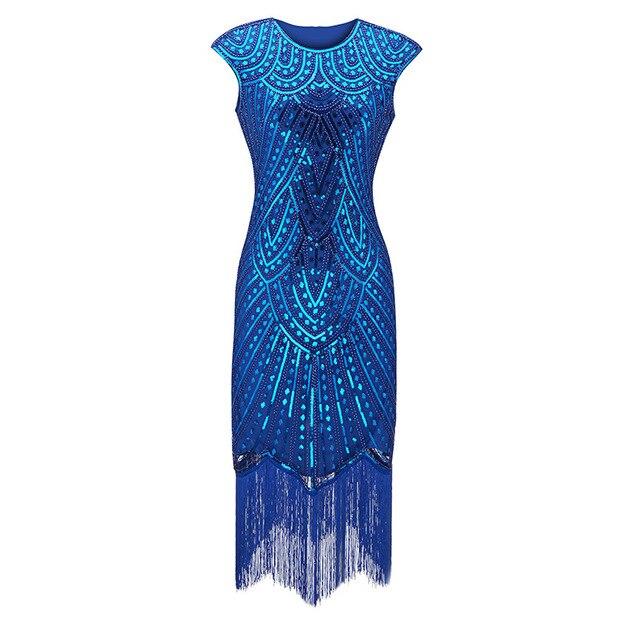 Vestido Azul 20s Talla Grande