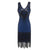 Vestido Vintage Años 20 Talla Grande Azul