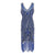Vestido Charleston Plus Size 1920s Vintage Azul