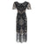 Vestido Vintage Negro De Talla Grande De Los Años 20