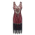Vestido Vintage Rojo De Los Años 20 De Talla Grande