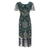 Vestido Vintage Verde De Los Años 20 De Talla Grande