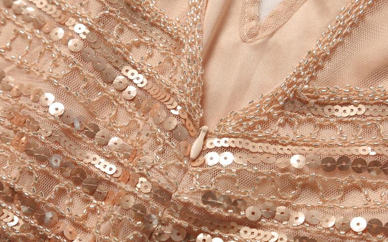 Vestido Vintage Largo Rosa De Los Años 20