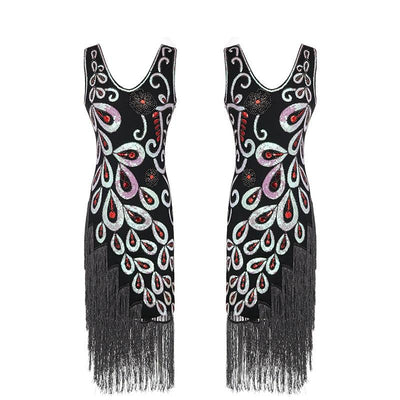Vestido Estilo Años 20 Negro