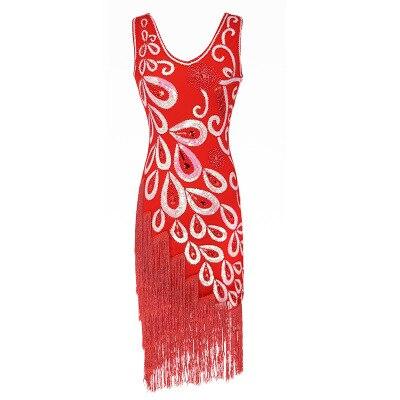 Vestido Estilo Años 20 Rojo