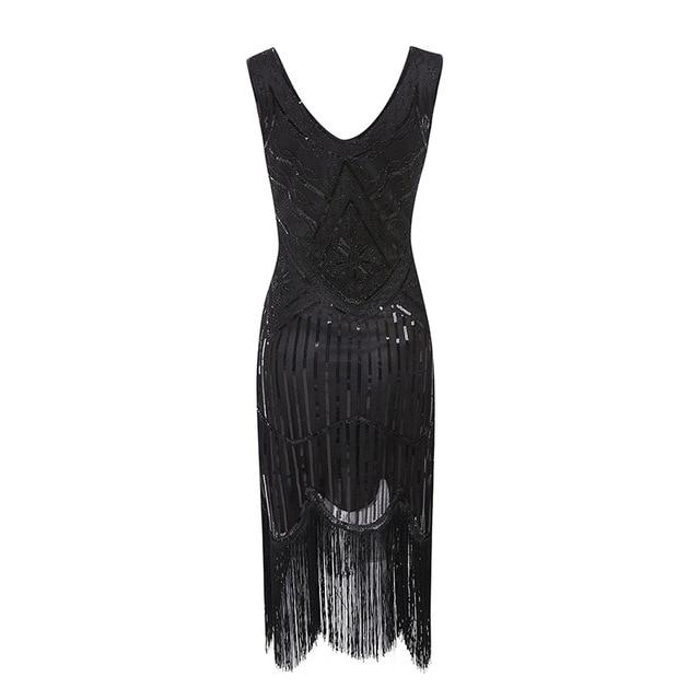 Vestido Negro Vintage 20s