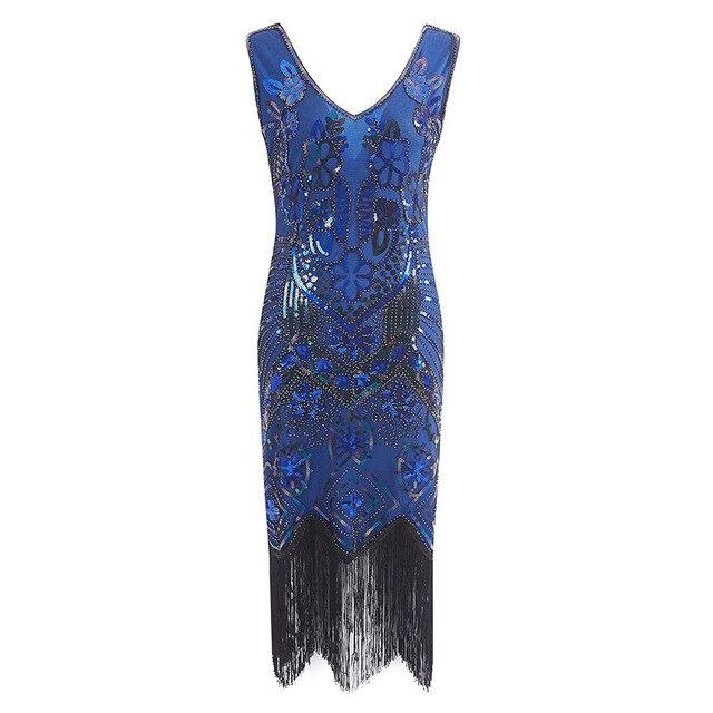 Vestido Paris Vintage 1920s Azul