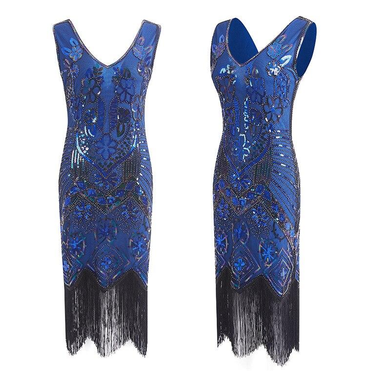 Vestido Paris Vintage 1920s Azul