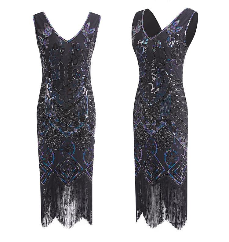 Vestido Vintage París Años 20 Negro